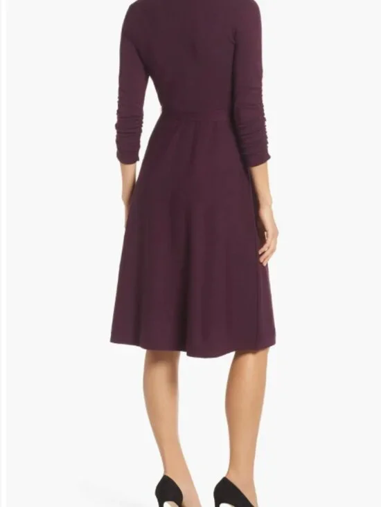 Eliza J Faux Wrap Sweater Dress Size M - Picture 3 of 13